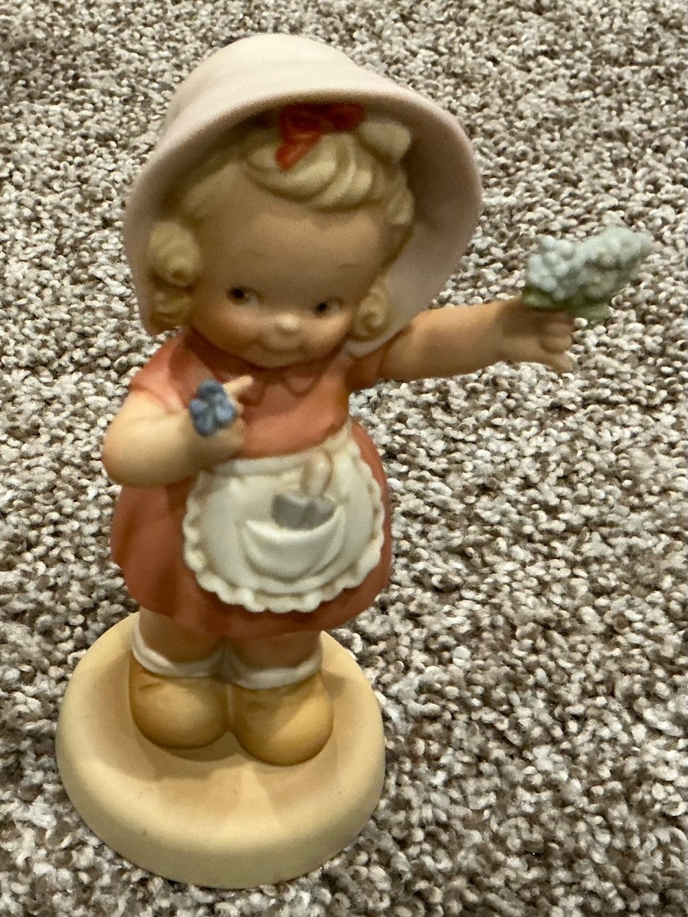 Cute Girl Figurine in Pink Dress - Home Party Decor